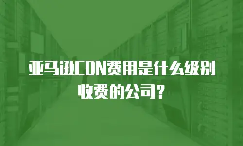 亚马逊CDN费用是什么级别收费的公司？