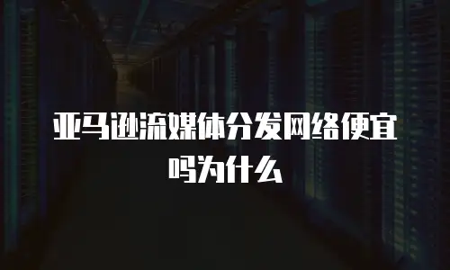 亚马逊流媒体分发网络便宜吗为什么