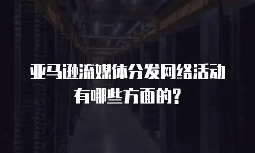 亚马逊流媒体分发网络活动有哪些方面的?