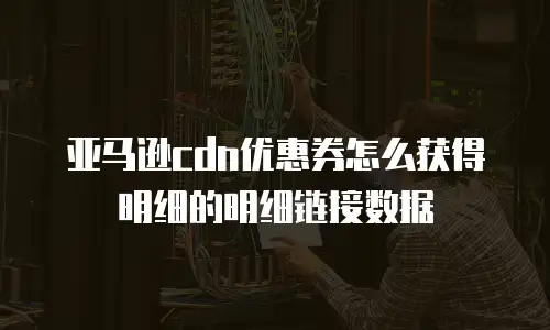亚马逊cdn优惠券怎么获得明细的明细链接数据
