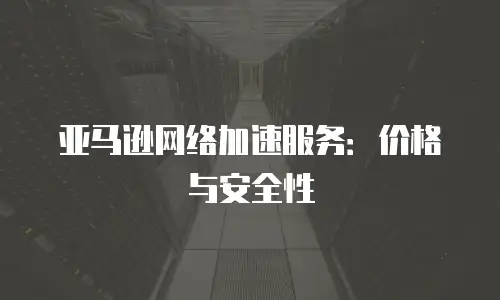 亚马逊网络加速服务：价格与安全性