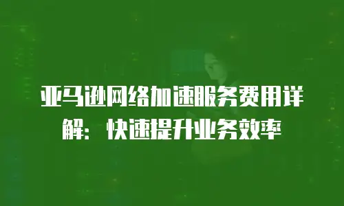 亚马逊网络加速服务费用详解：快速提升业务效率