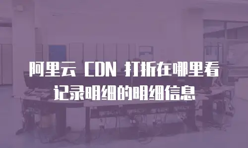 阿里云 CDN 打折在哪里看记录明细的明细信息