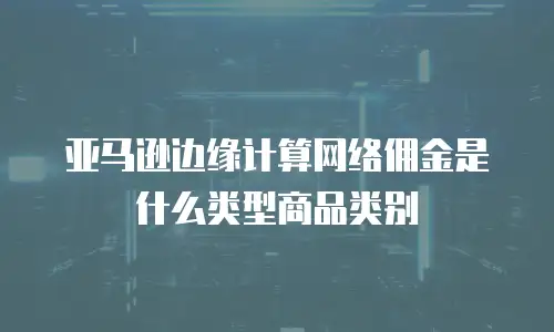 亚马逊边缘计算网络佣金是什么类型商品类别