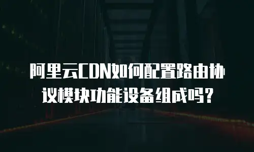 阿里云CDN如何配置路由协议模块功能设备组成吗？