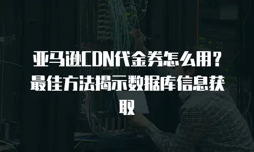 亚马逊CDN代金券怎么用？最佳方法揭示数据库信息获取