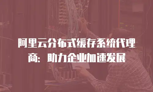 阿里云分布式缓存系统代理商：助力企业加速发展