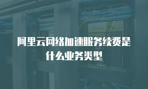 阿里云网络加速服务续费是什么业务类型