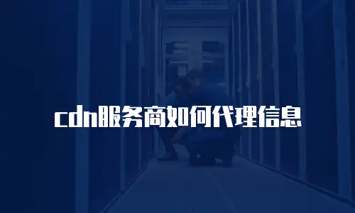 cdn服务商如何代理信息