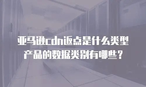 亚马逊cdn返点是什么类型产品的数据类别有哪些？