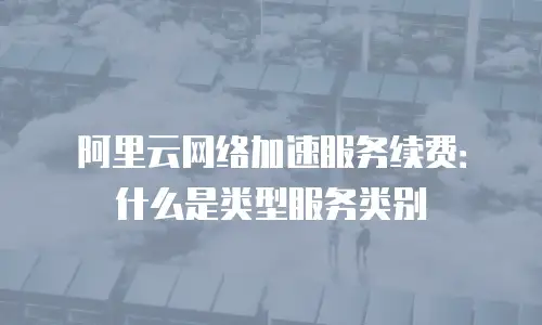 阿里云网络加速服务续费：什么是类型服务类别