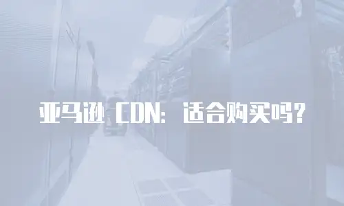 亚马逊 CDN：适合购买吗？