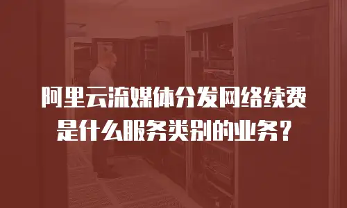 阿里云流媒体分发网络续费是什么服务类别的业务？