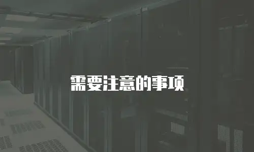 需要注意的事项