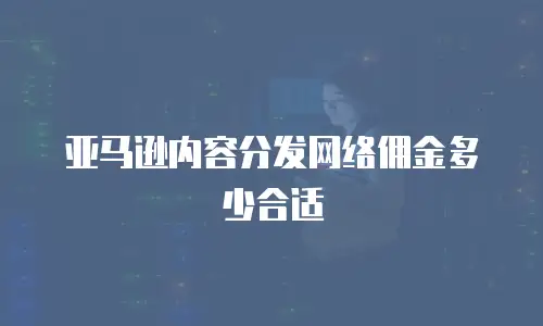 亚马逊内容分发网络佣金多少合适