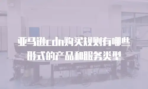 亚马逊cdn购买规则有哪些形式的产品和服务类型