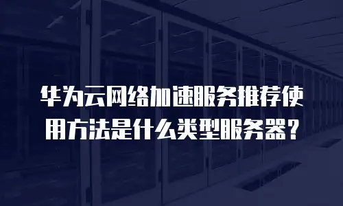 华为云网络加速服务推荐使用方法是什么类型服务器？