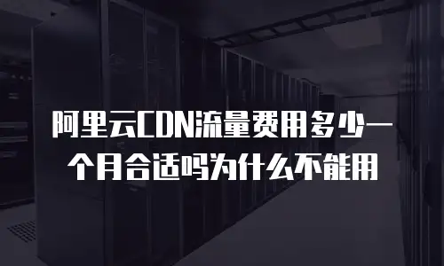 阿里云CDN流量费用多少一个月合适吗为什么不能用