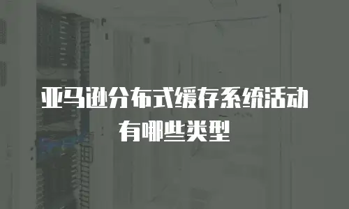 亚马逊分布式缓存系统活动有哪些类型