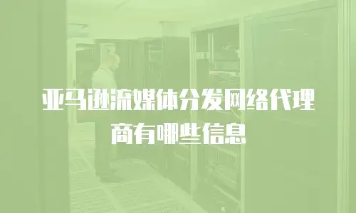 亚马逊流媒体分发网络代理商有哪些信息