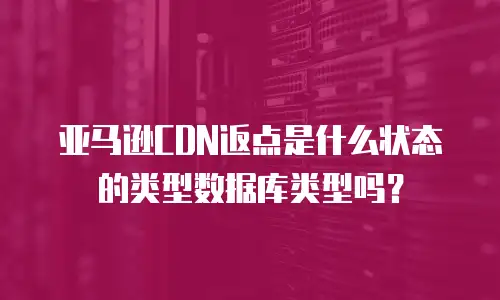 亚马逊CDN返点是什么状态的类型数据库类型吗？