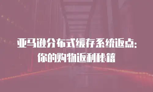 亚马逊分布式缓存系统返点: 你的购物返利秘籍