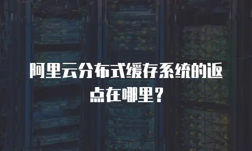 阿里云分布式缓存系统的返点在哪里？