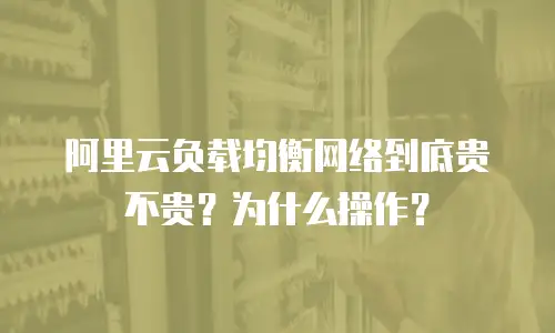 阿里云负载均衡网络到底贵不贵？为什么操作？