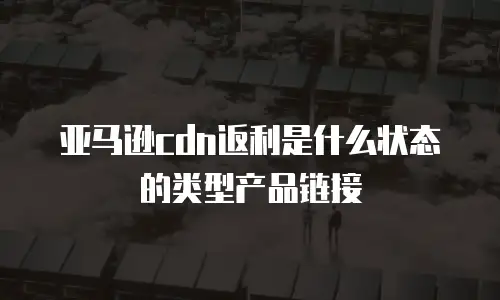 亚马逊cdn返利是什么状态的类型产品链接