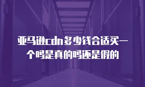 亚马逊cdn多少钱合适买一个吗是真的吗还是假的