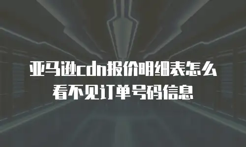 亚马逊cdn报价明细表怎么看不见订单号码信息