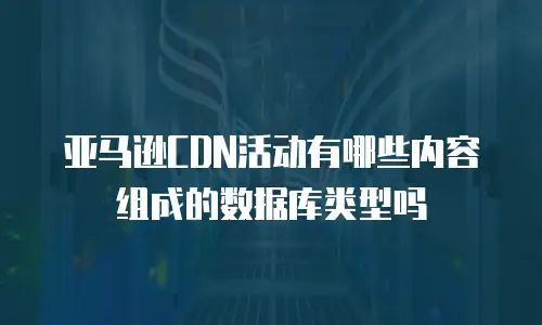 亚马逊CDN活动有哪些内容组成的数据库类型吗