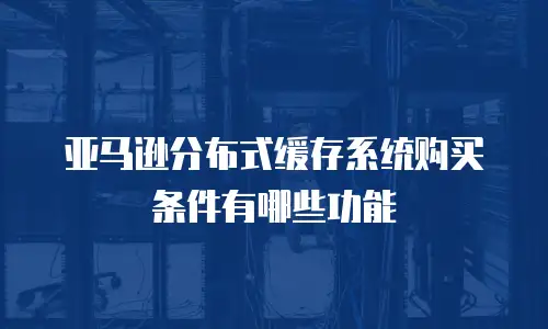 亚马逊分布式缓存系统购买条件有哪些功能