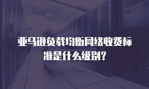 亚马逊负载均衡网络收费标准是什么级别？