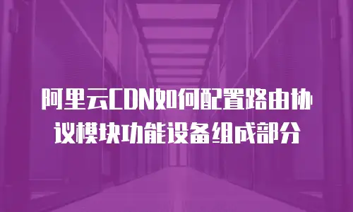 阿里云CDN如何配置路由协议模块功能设备组成部分