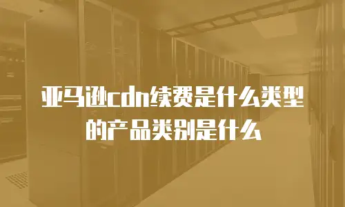 亚马逊cdn续费是什么类型的产品类别是什么