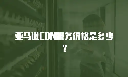 亚马逊CDN服务价格是多少？
