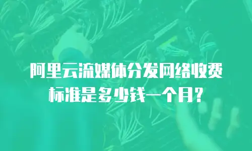 阿里云流媒体分发网络收费标准是多少钱一个月？
