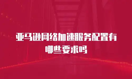 亚马逊网络加速服务配置有哪些要求吗