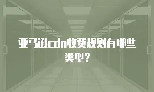 亚马逊cdn收费规则有哪些类型？