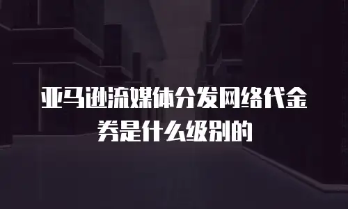 亚马逊流媒体分发网络代金券是什么级别的