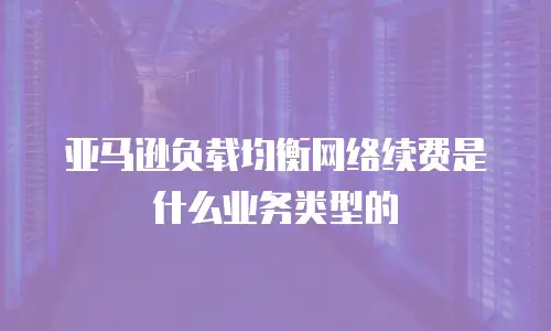 亚马逊负载均衡网络续费是什么业务类型的