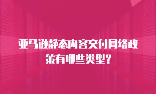 亚马逊静态内容交付网络政策有哪些类型？
