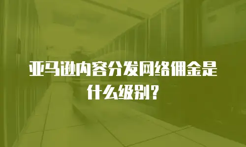 亚马逊内容分发网络佣金是什么级别？