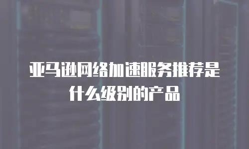 亚马逊网络加速服务推荐是什么级别的产品