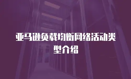 亚马逊负载均衡网络活动类型介绍