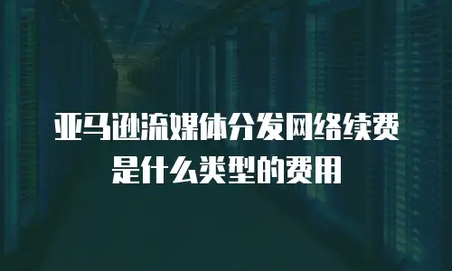亚马逊流媒体分发网络续费是什么类型的费用