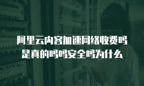 阿里云内容加速网络收费吗是真的吗吗安全吗为什么