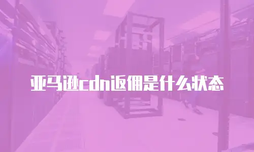 亚马逊cdn返佣是什么状态