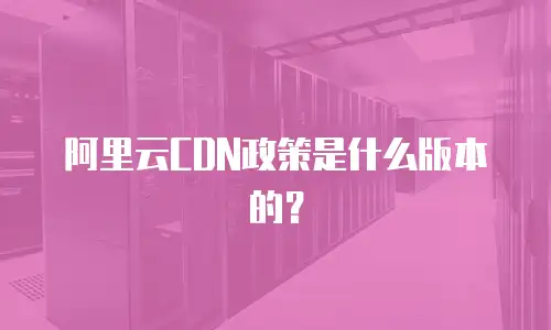 阿里云CDN政策是什么版本的？